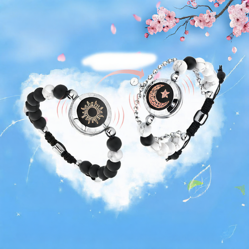 ! Sun & Moon Long Distance Couple Bracelets