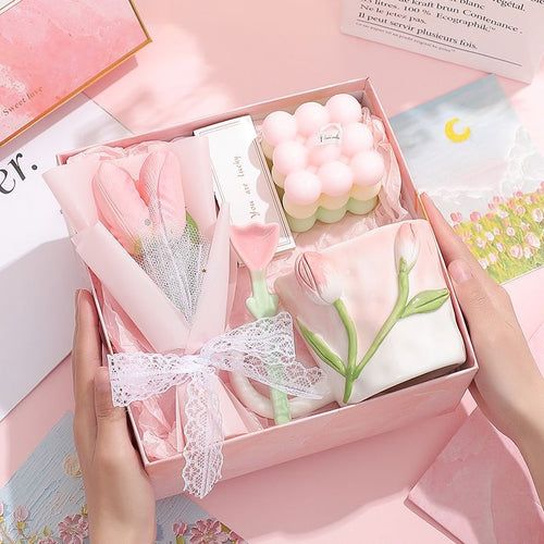 Tulip Ceramic Cup and Saucer Set