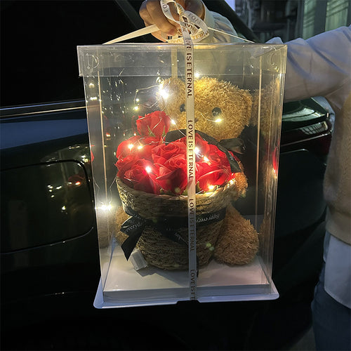 Rose Teddy Bear Surprise Gift